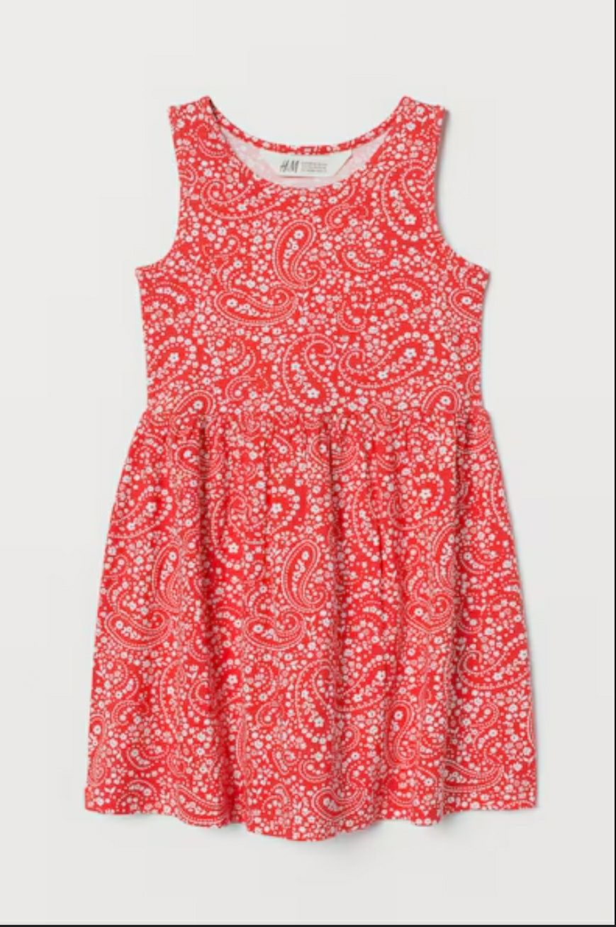 Idealna sukienka H&M czerwona 110/116 zwiewna letnia cudna