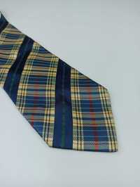 Gant Granatowy jedwabny krawat w kratkę wa70