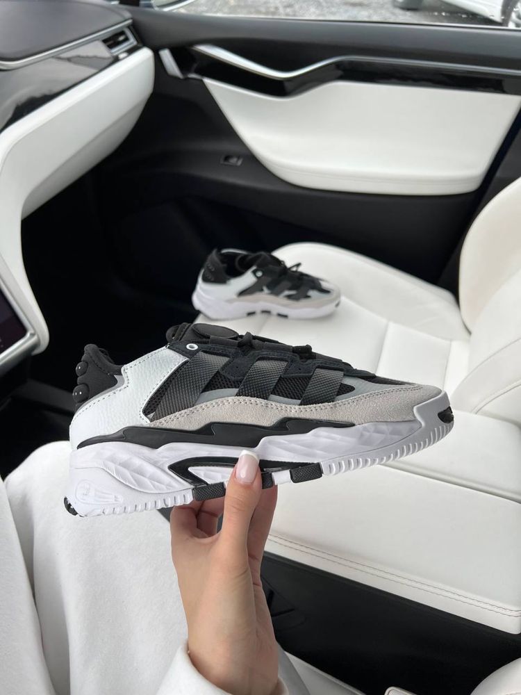 Кросівки жіночі Adidas Niteball White Black Premium 36-45 Топ