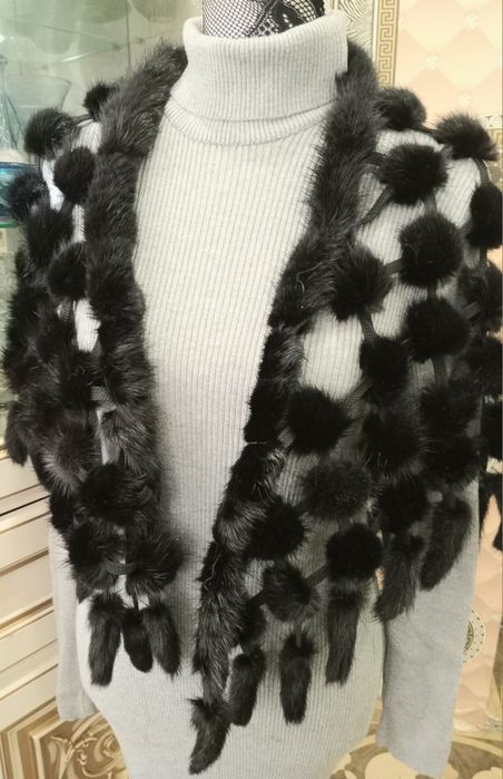 Норковая накидка. Мех из натуральной норки. (42 / ХL / 50).