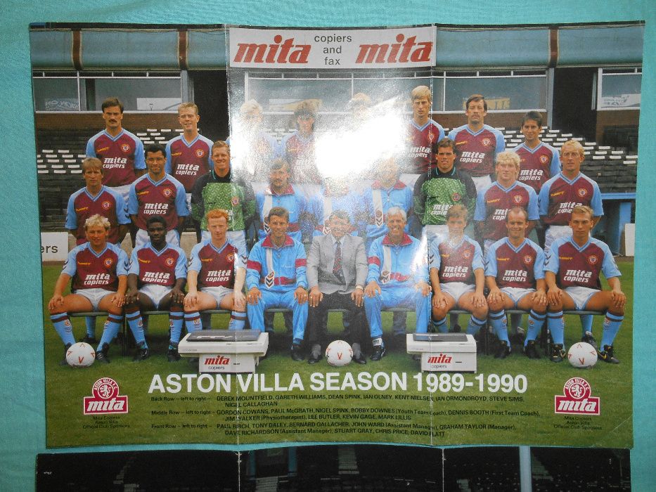 2 Karty Aston Villa 1988-89 i 1989-90 AUTOGRAFY Oryginalne Unikalne