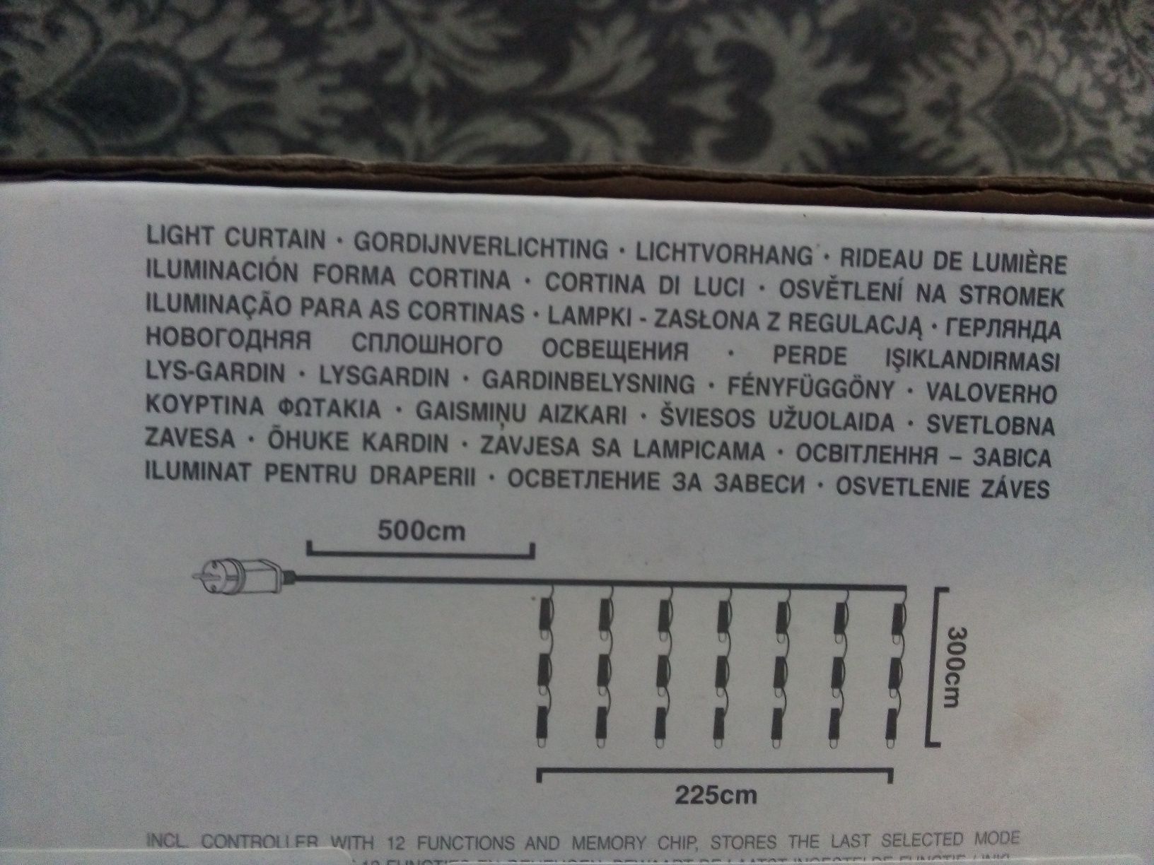 Гирлянда штора завiса 480 led, теплий бiлий, АС 220В,18Вт 2.25х3м