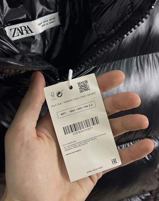 Пуховик zara puffer