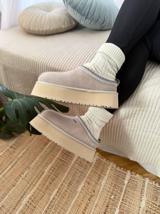 Уггі UGG Tazz Platform Light Grey Premium (36-40)