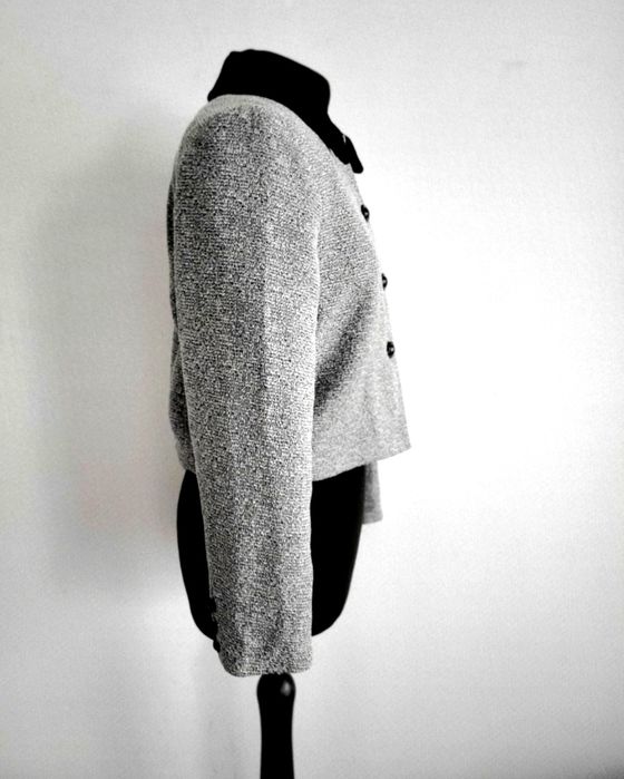 UNIKAT żakiet marynarka kołnierzyk welurowy jesień zima welur 38 m 40