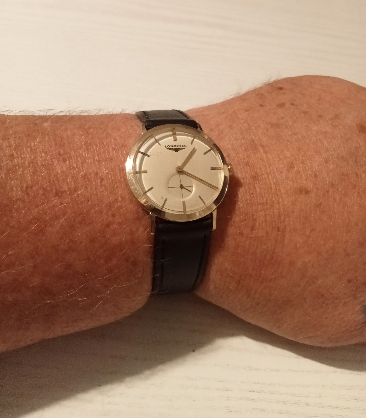 Złoty 14K LONGINES Męski Zegarek.