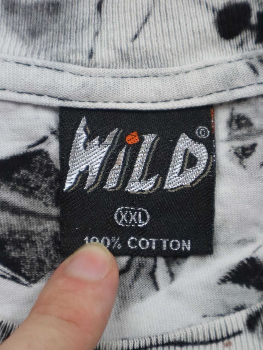 Wild Vintage Retro American USAwhite tshirt koszulka z krótkim rękawem