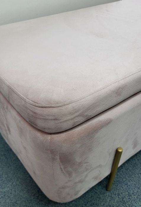 Banqueta/ sofá rosa veludo