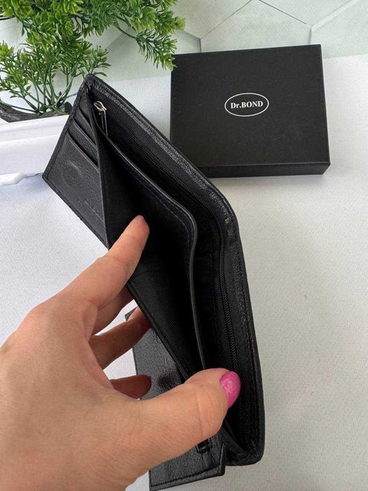 чоловічий шкіряний гаманець портмоне шкіряне на магніті