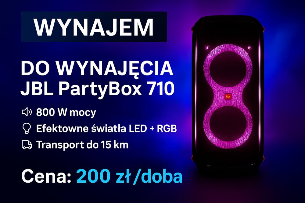 Wynajem głośnika Partybox 710 (czyt. opis)