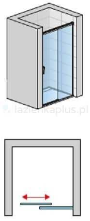 Drzwi prysznicowe przesuwne - 150cm prawe - SanSwiss Cadura