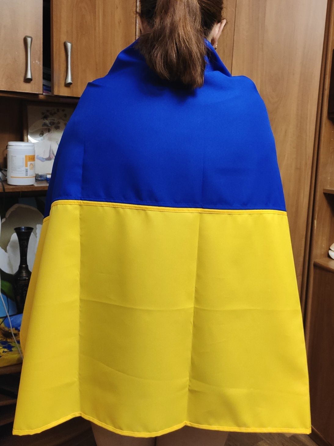 Прапор України стяг УПА. Флаг УПА. Флаг України Атлас Габардин Нейлон.