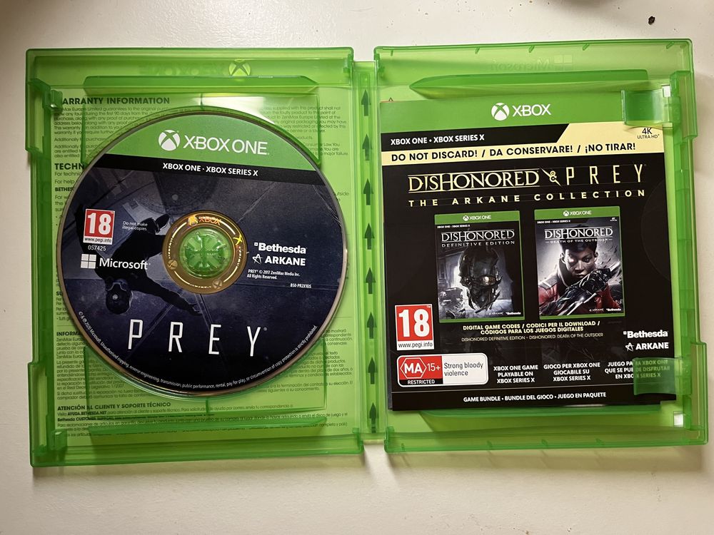 Dishonored & Pray The Arkane Collection Xbox one/ series X na plycie