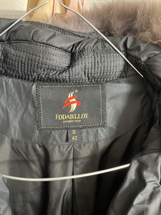 Пуховик чорнобурка мех