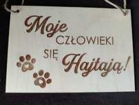Tabliczka dla psa moje człowieki się hajtają
