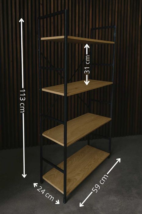 Nowy Regał na Książki Loftowy Półka Półki 3,4,5 Loft Do Salonu Pokoju