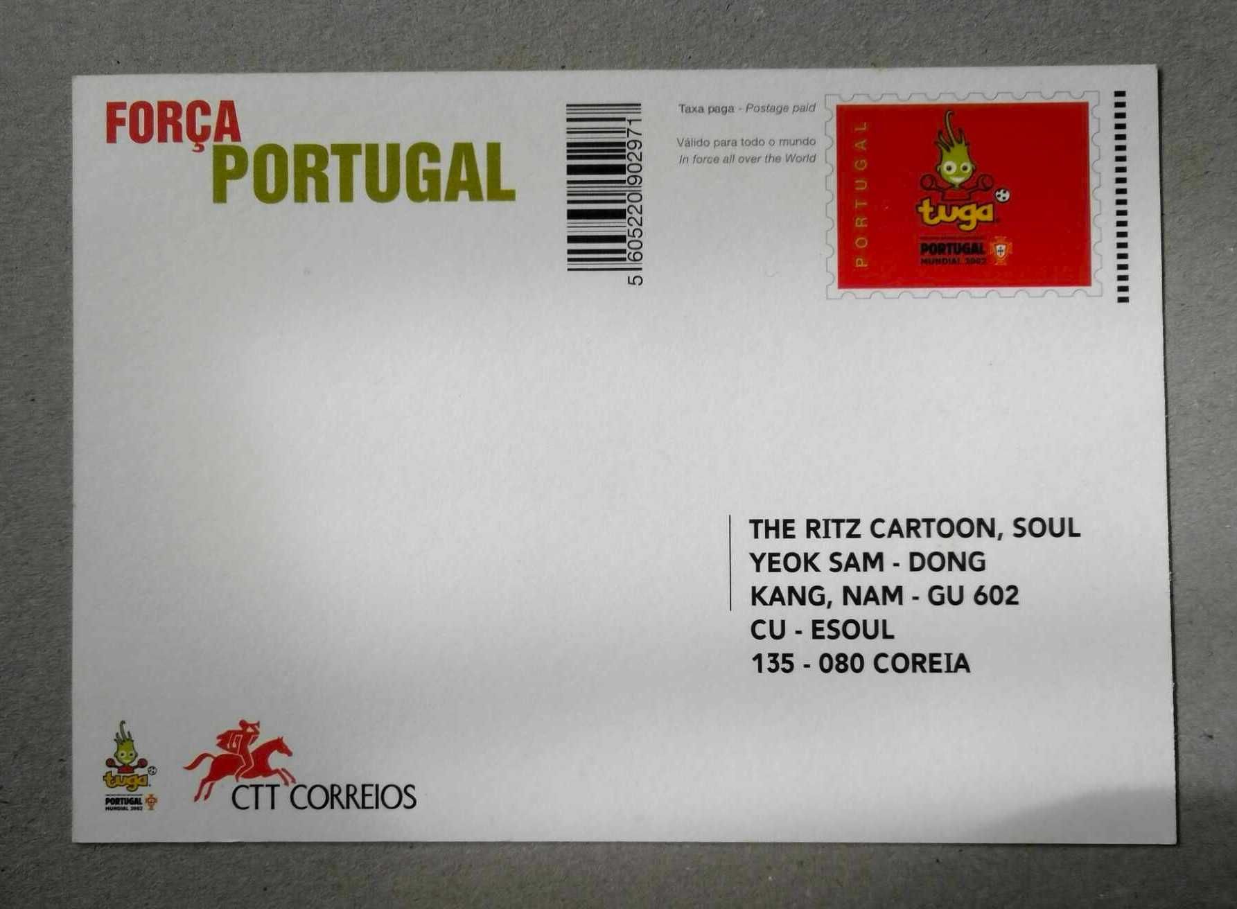 Postal CTT Apoio Seleção Nacional no Campeonato Mundial Futebol 2002