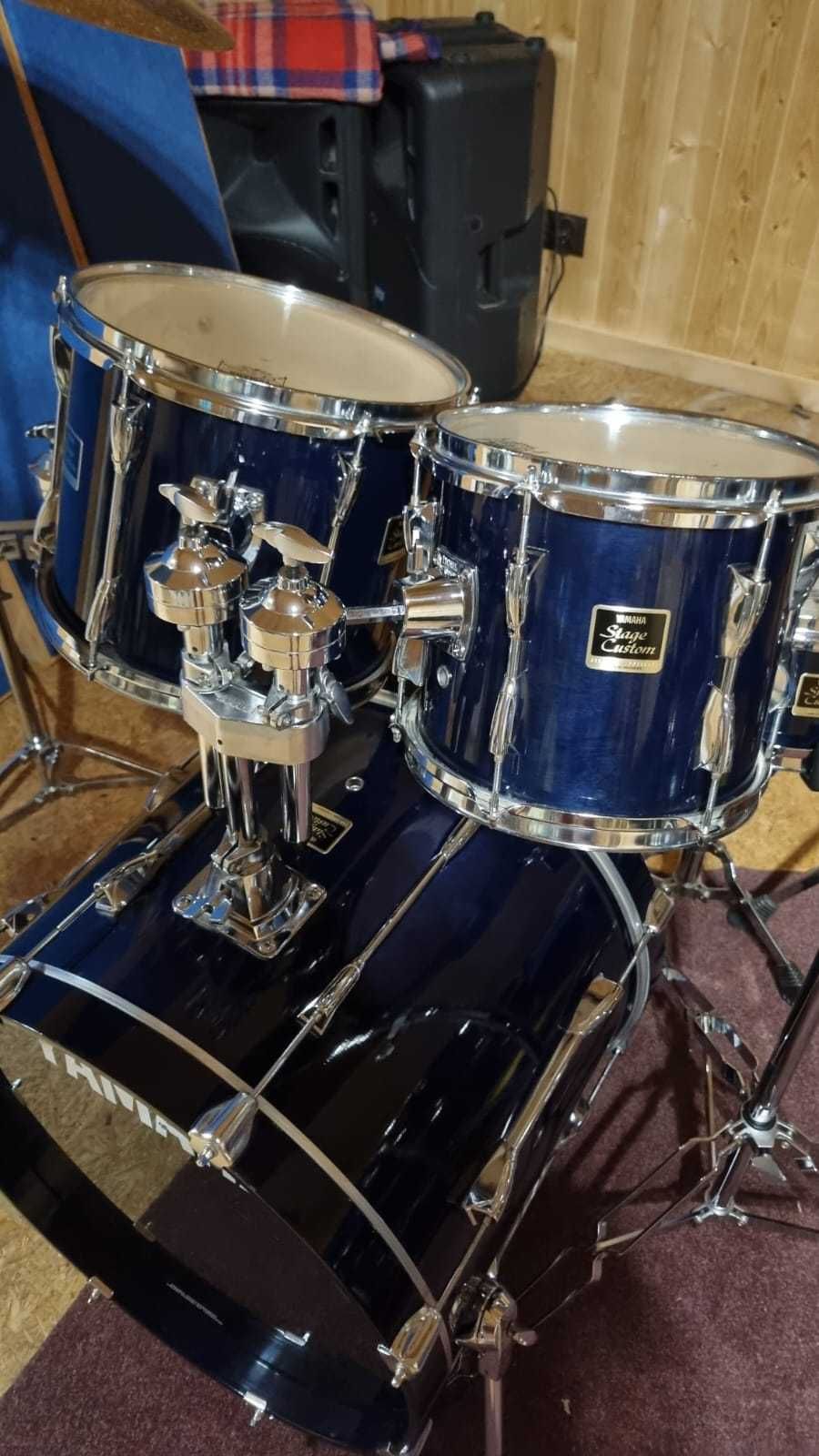 YAMAHA STAGE CUSTOM bass drum 20" - komplet + talerze SABIAN B8Pro