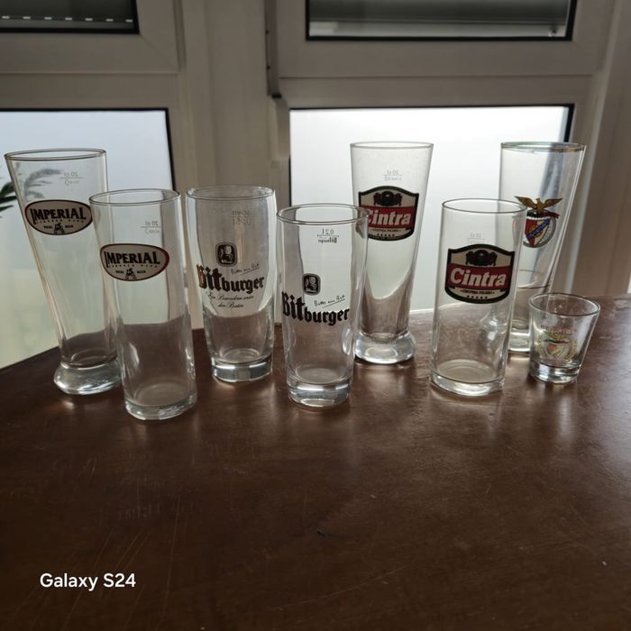Coleção copos de cerveja