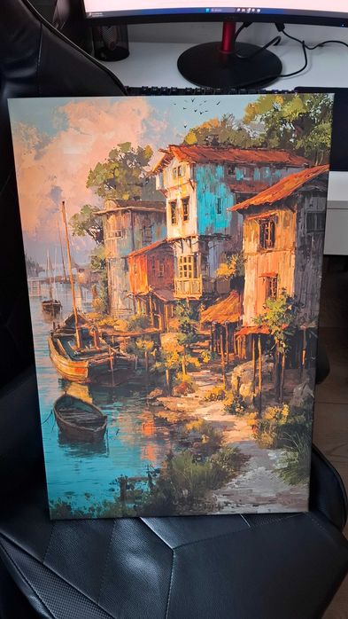 Obraz na płótnie Wioska rybacka 40x60