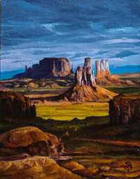 Картина "Гранд Каньйон" 28х23 см. панно масло 2021р