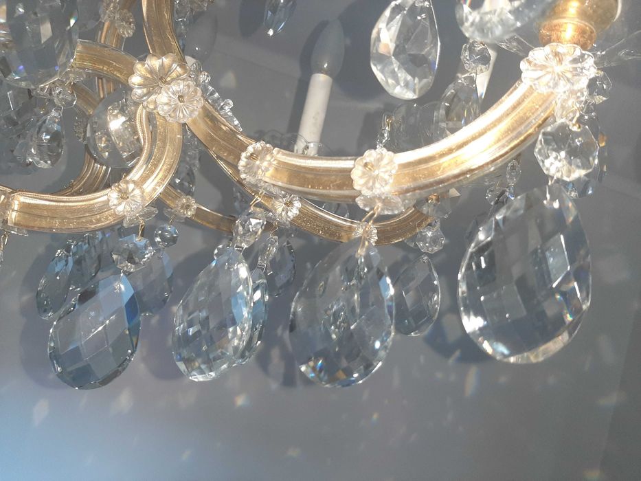 Candeeiro Lustre Austriaco de Tecto + 2 Apliques