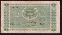 Finlandia, banknot 5 marek 1939 - D - st. 4