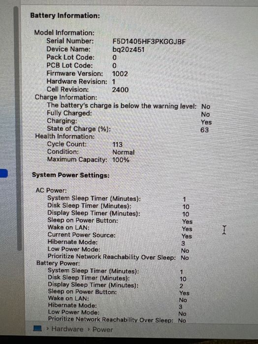 MacBook Pro 13’ 2020 A2338 M1/16GB/256GB - MDM на запчастини