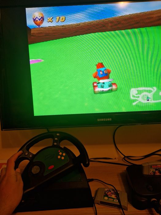 Nintendo 64 N64 Kierownica + gry
