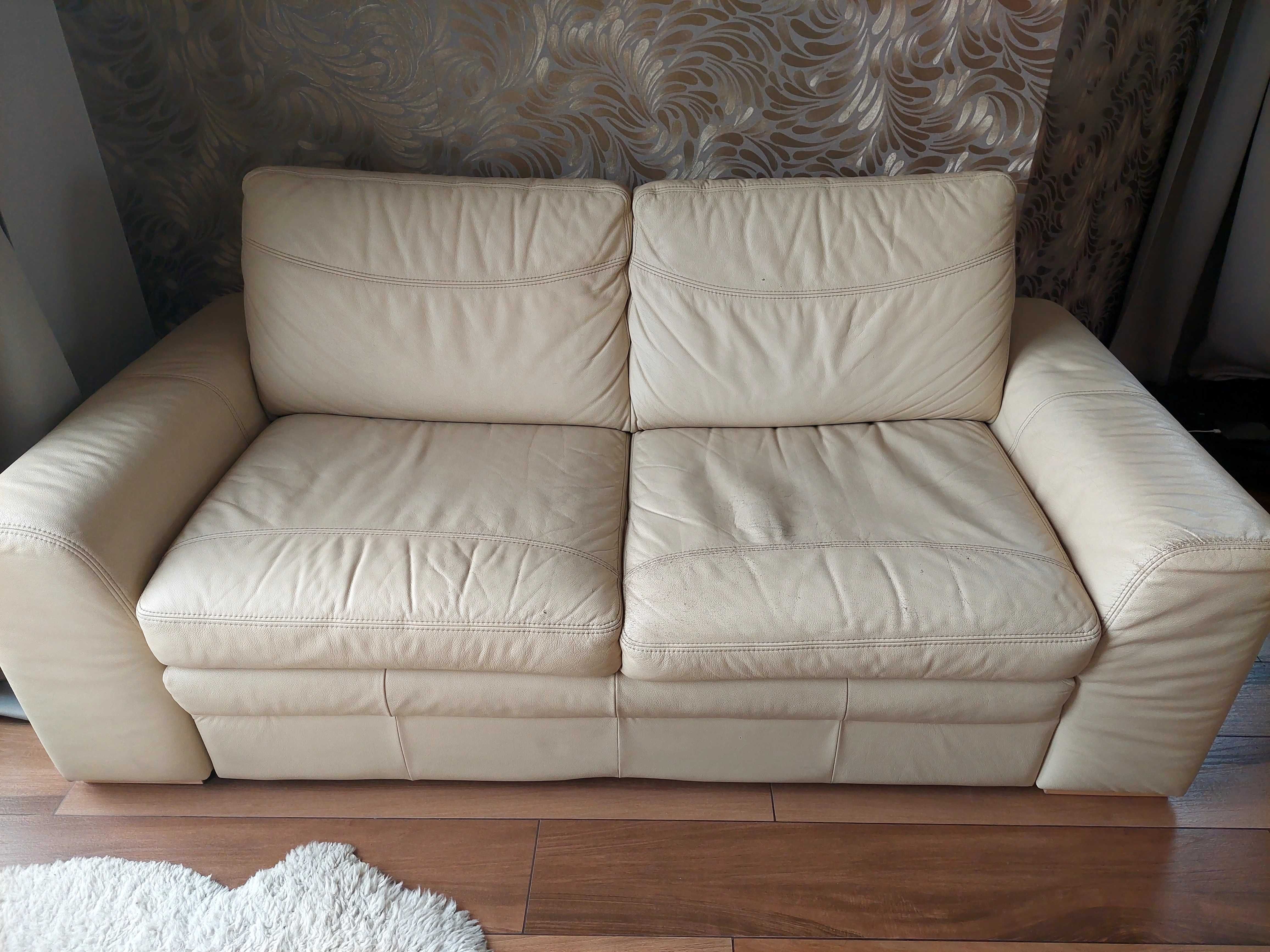 Sofa i fotel skóra naturalna Helvetia cena do negocjacji