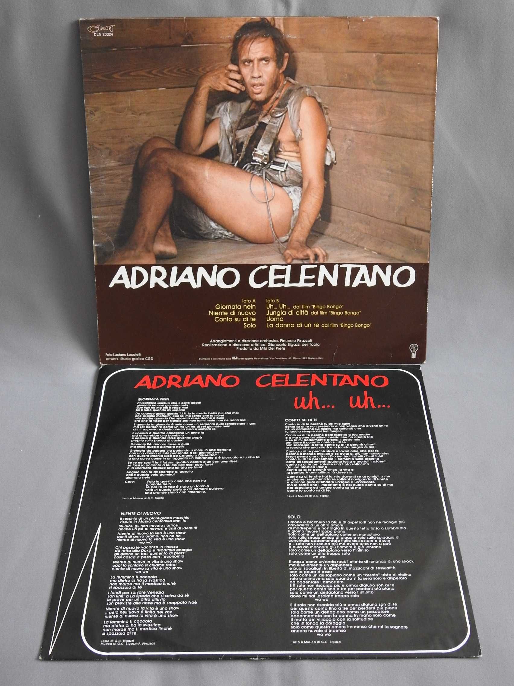 Adriano Celentano Uh…Uh… LP 1982 Италия пластинка EX Bingo Bongo film