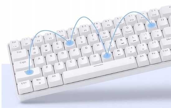 Klawiatura GAMINGOWA TMKB Y68SE 60% układ 68 QWERTY Podświetlenie