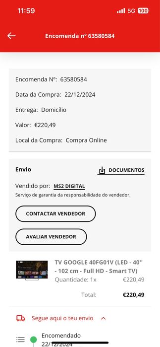 TV GOOGLE 40FG01V (LED - 40'' - 102 cm - Full HD - Smart TV)
