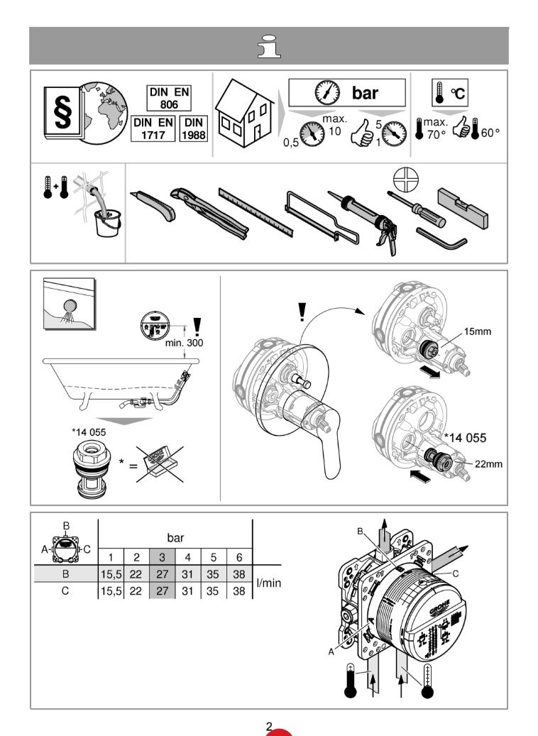 Grohe misturadora duche 1 via