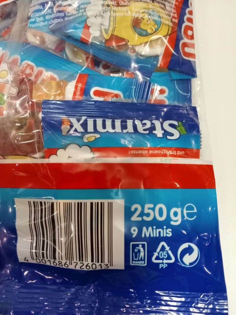 Haribo żelki Starmix 250 g 9 mini paczek w środku