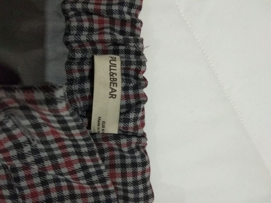 Calças fazenda xadrez Pull&Bear.TamM
