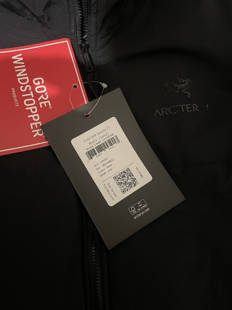 Куртка Arcteryx LEAF cold wx hoody LT Black gen 2.1 Gore Tex