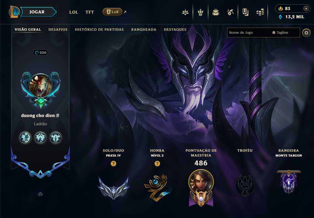Conta League of Legends
