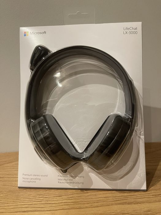 Słuchawki Microsoft Life Chat LX-3000 czarne nowe oryginalne USB