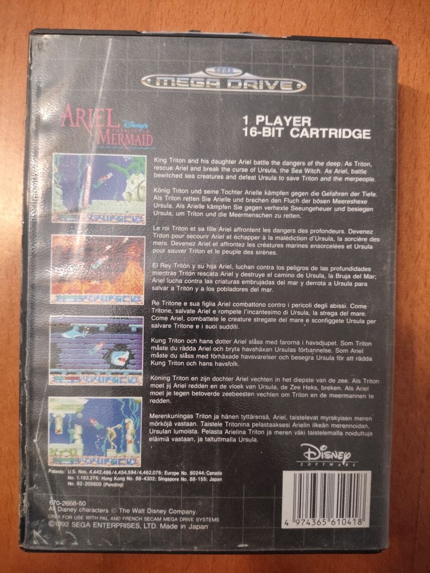 Ariel The Litlle Mermaid Sega Mega Drive