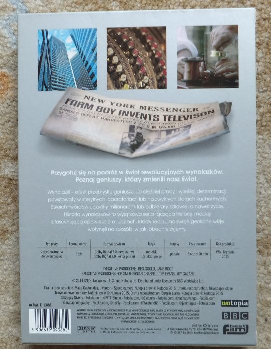 2x płyty DVD Historia wynalazków lektor
