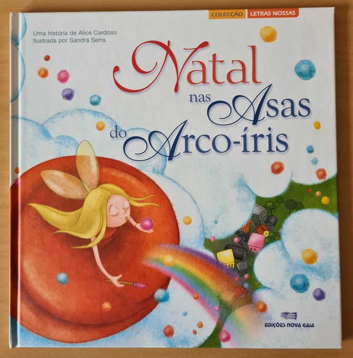 Livro infantil "Natal nas Asas do Arco-íris" de Alice Cardoso