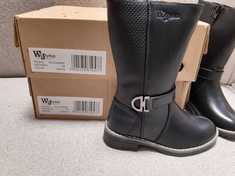 NOWE Kozaki dziecięce Wojtyłko rozm.30 czarne