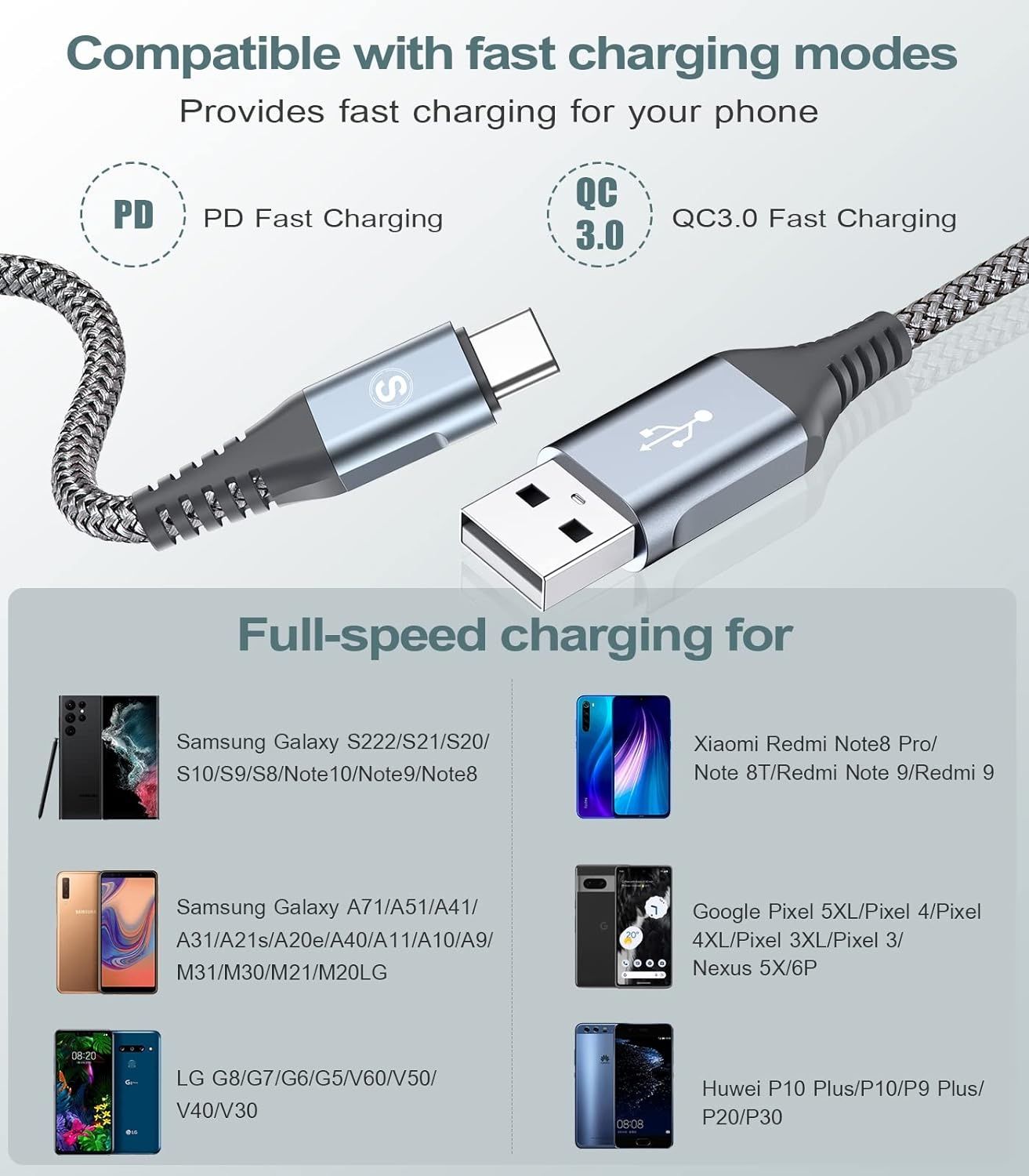 Zestaw kabli USB - USB typ C AviBrex 2 szt