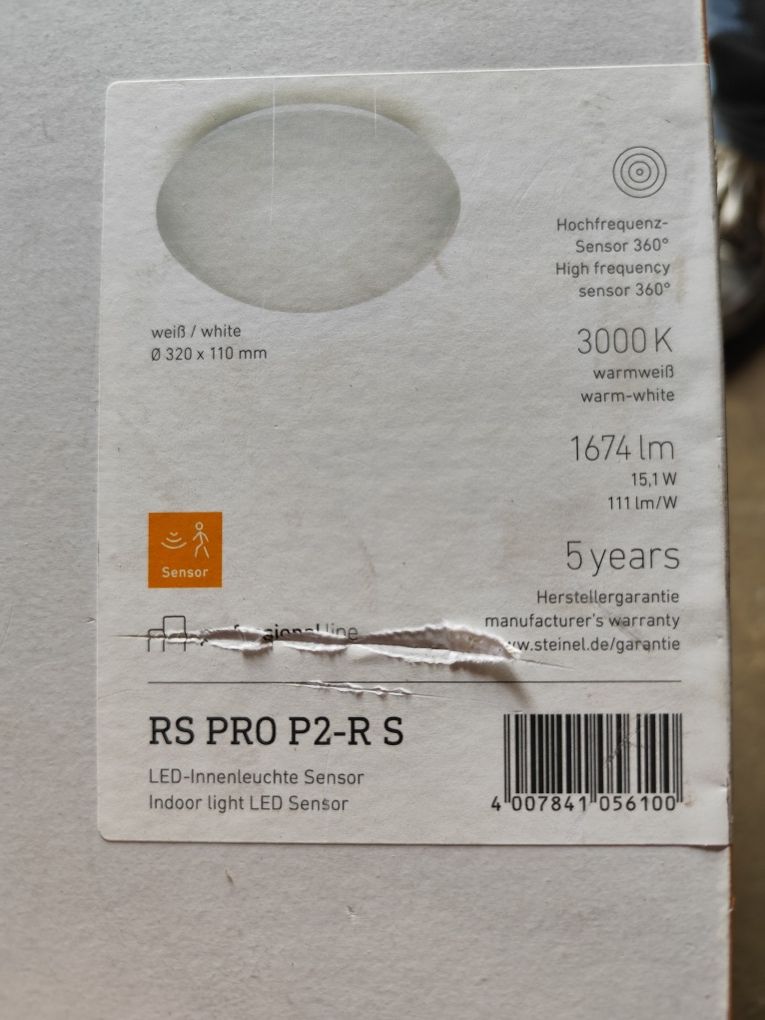 Lampa / plafon LED nowa z sensorem ruchu