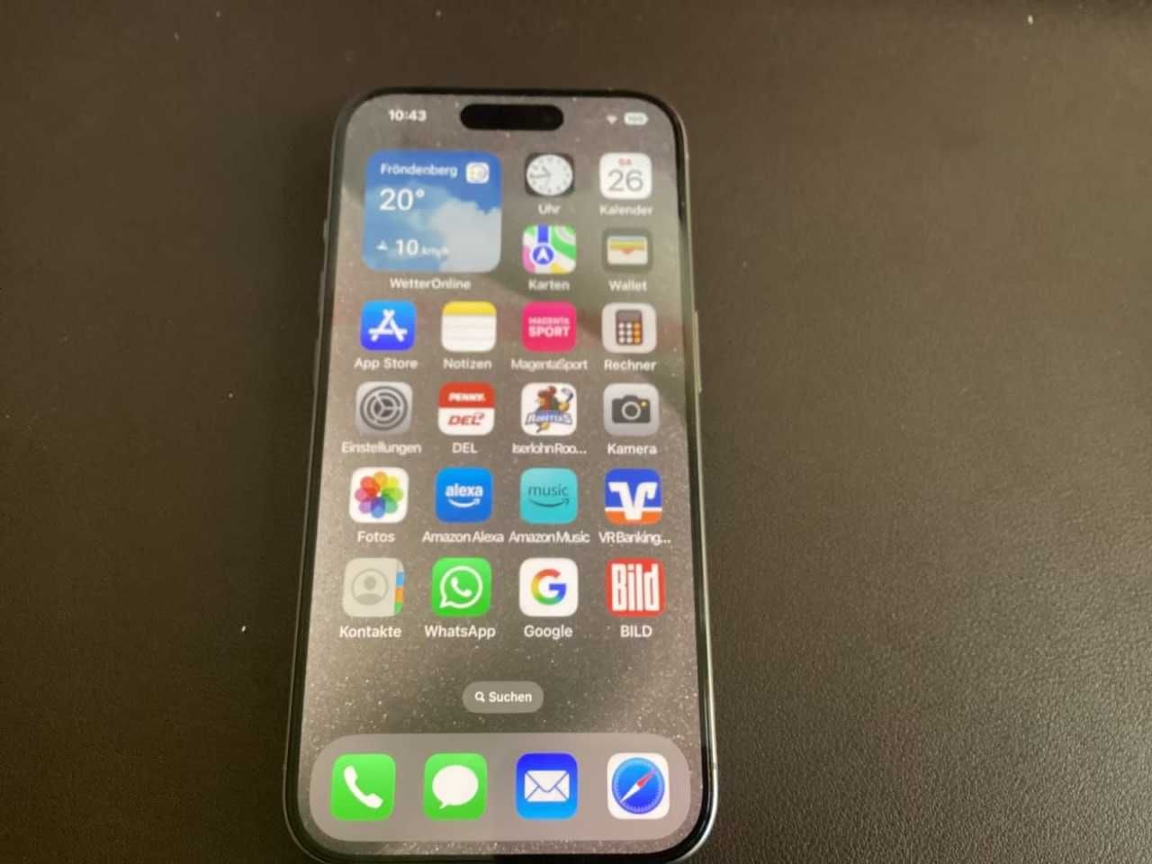 Telefon Apple iPhone 15 Pro 256GB Silver – stan super, komplet