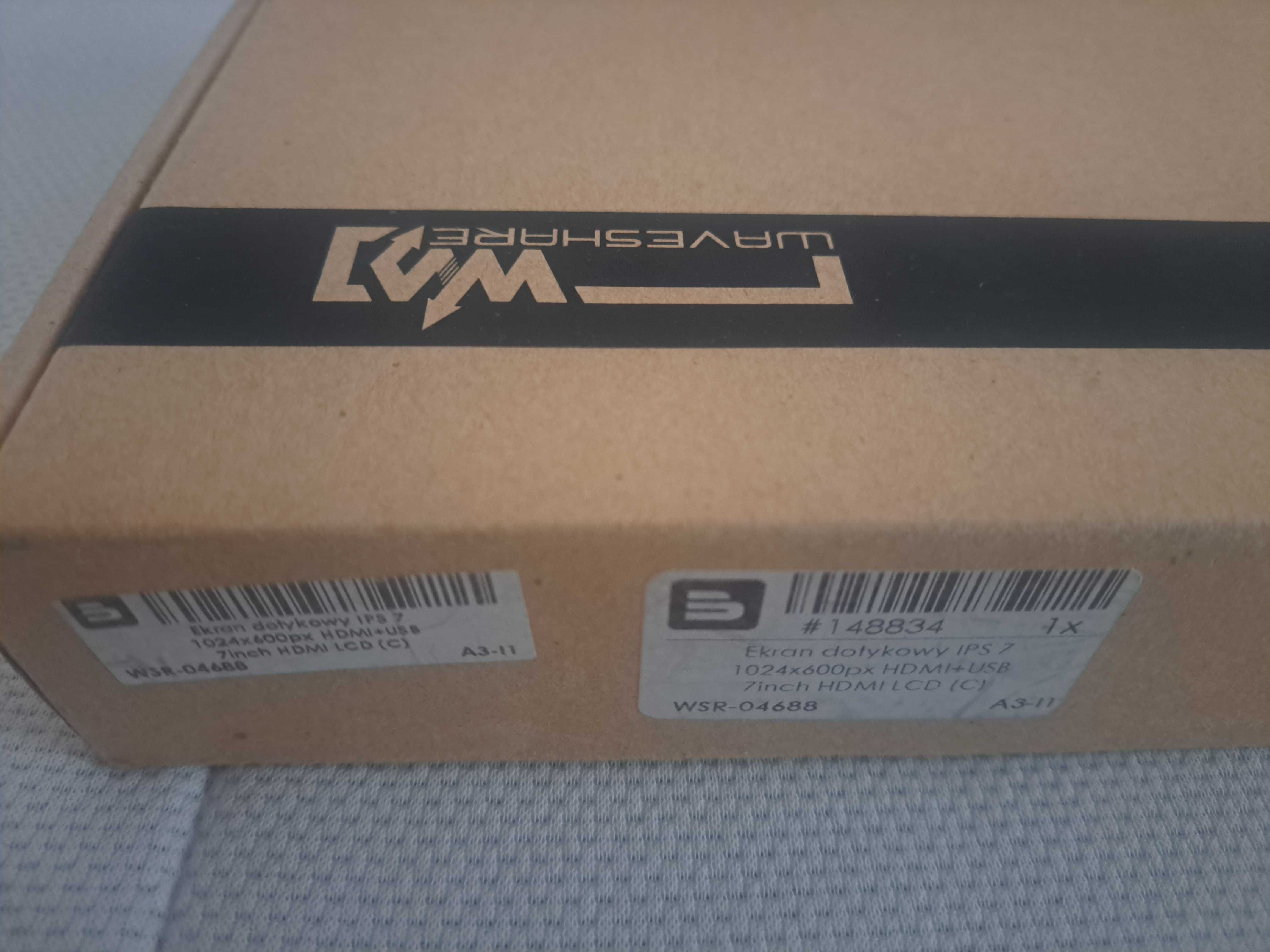 LCD RaspberryPi Ekran dotykowy 1024x600 7" HDMI USB WSR-04688