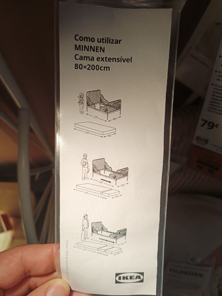 Cama criança, estrado e colchão IKEA + extras