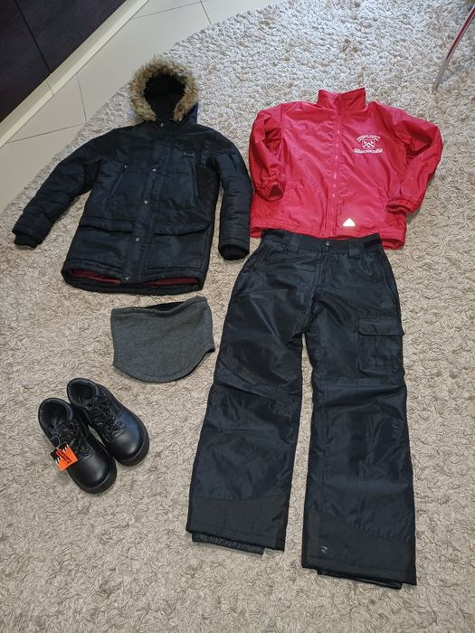 Куртка+лижні штани р-140,+черевики нові шкіра 36 р