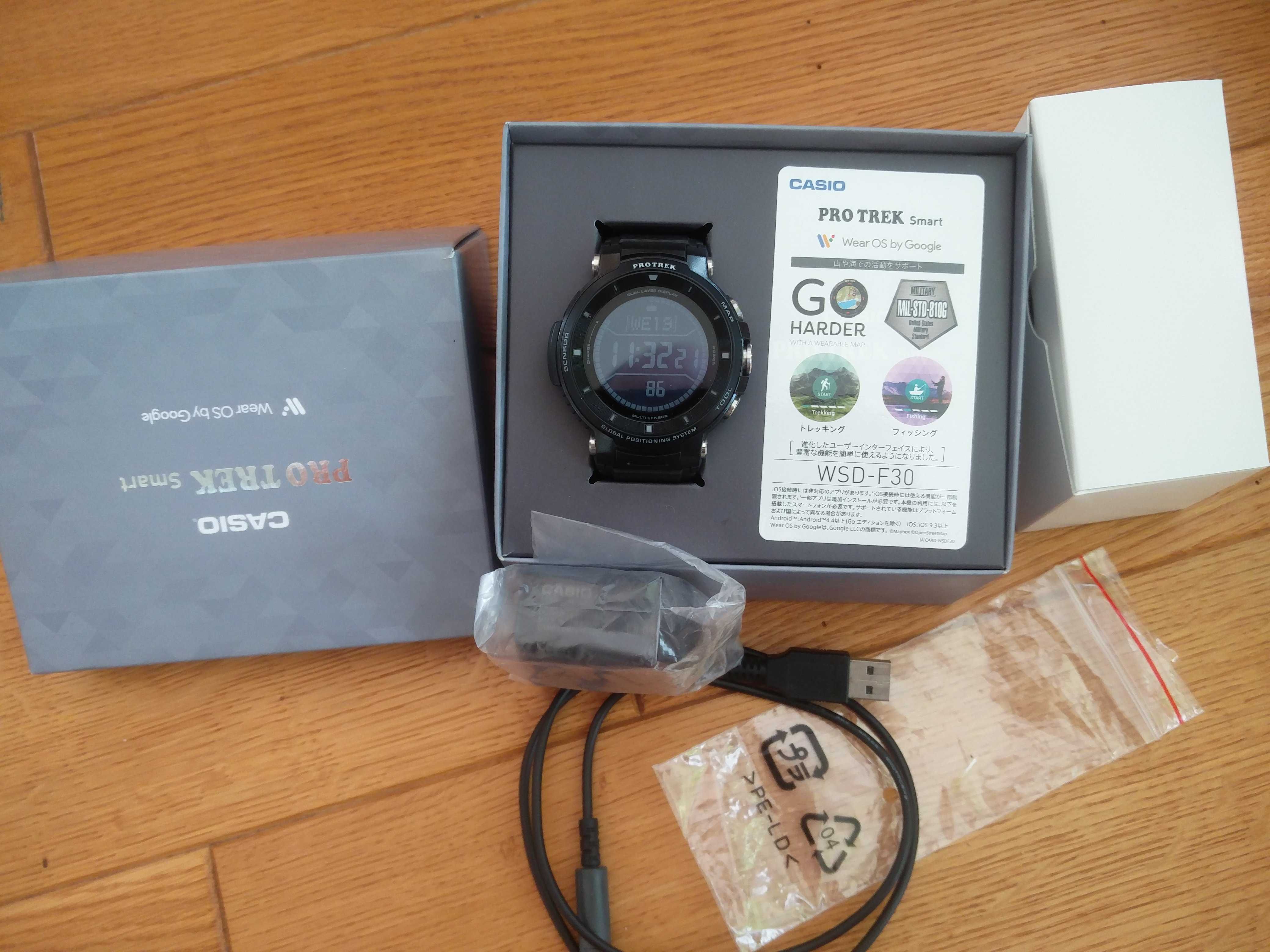 Zegarek Casio ProTrek WSD-F30 Smart Nowy po Polsku kompas mapy BT Wifi